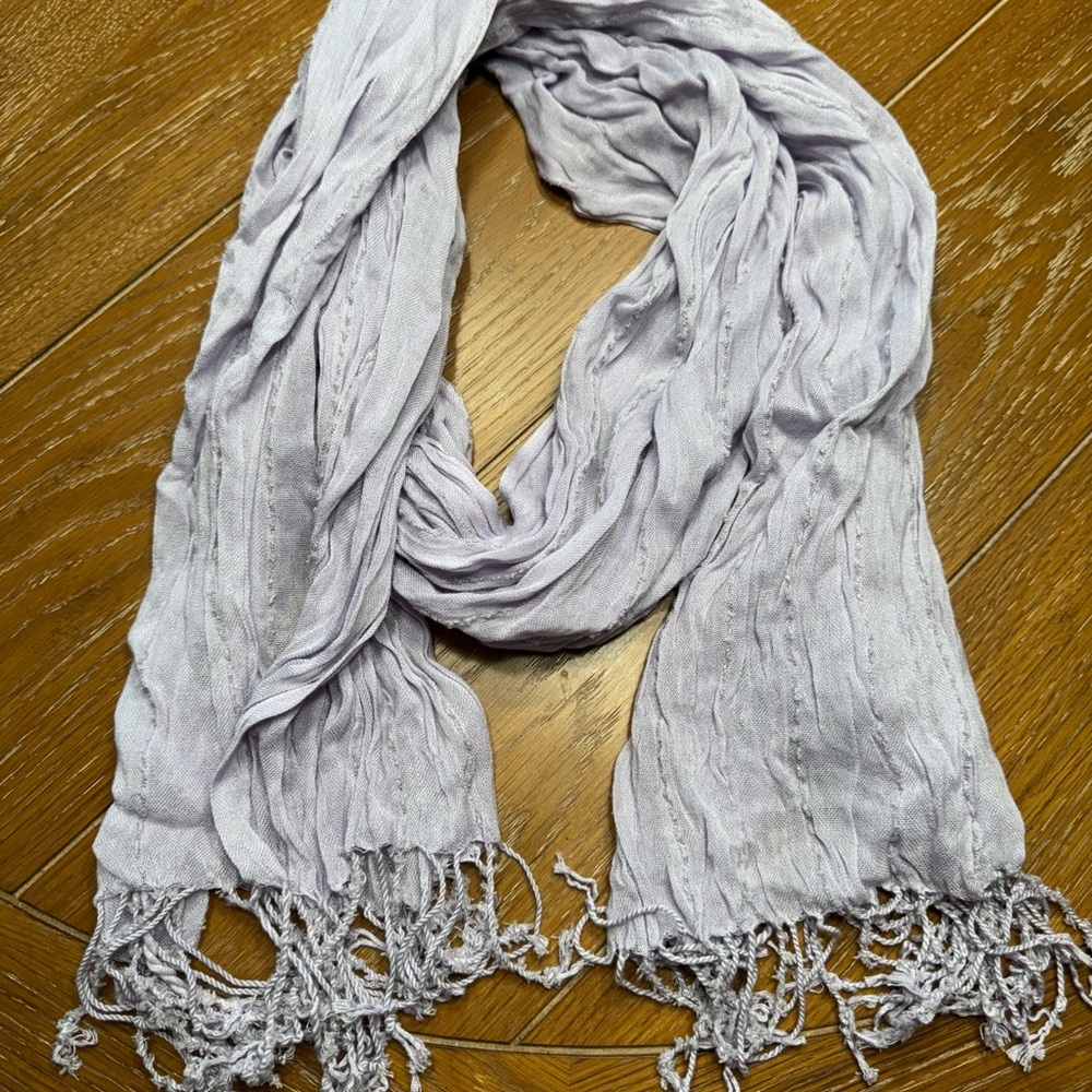 Simply Vera Purple Lavender Scarf Women’s Neck Scarf with Fringe BoHo Indie